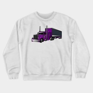 Semi-trailer truck cartoon illustration Crewneck Sweatshirt